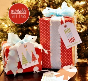 silhouette gift tags