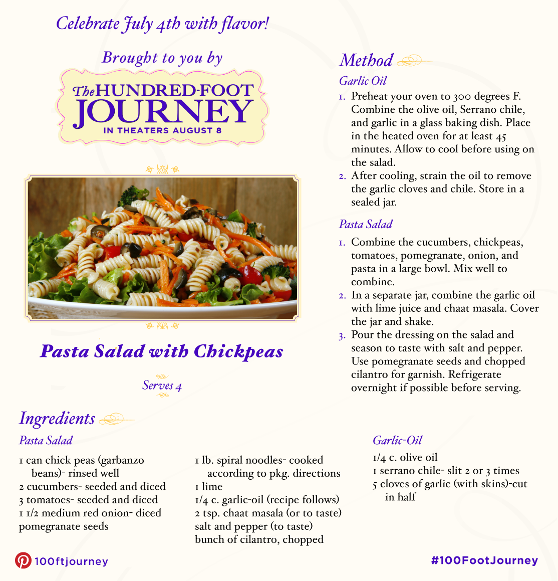 hundred foot journey pasta salad