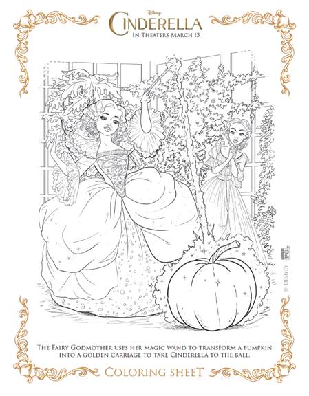 cinderella coloring sheet