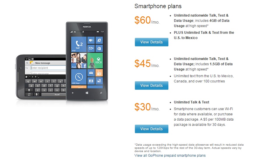 gophone plans