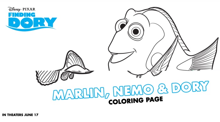 finding dory coloring page