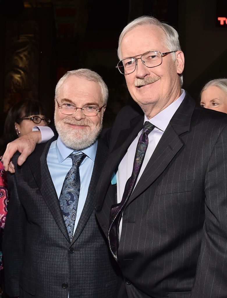 HOLLYWOOD, CA - NOVEMBER 14: Directors Ron Clements (L) and John Musker attend The World Premiere of Disneys "MOANA" at the El Capitan Theatre on Monday, November 14, 2016 in Hollywood, CA. (Photo by Alberto E. Rodriguez/Getty Images for Disney) *** Local Caption *** John Musker; Ron Clements