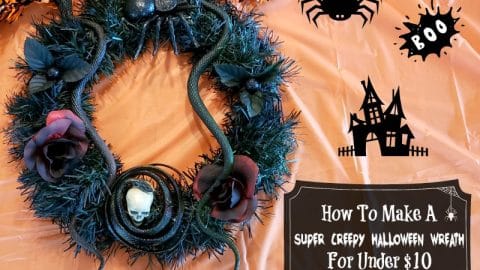 How To Make A Super Creepy Halloween Wreath For Under $10