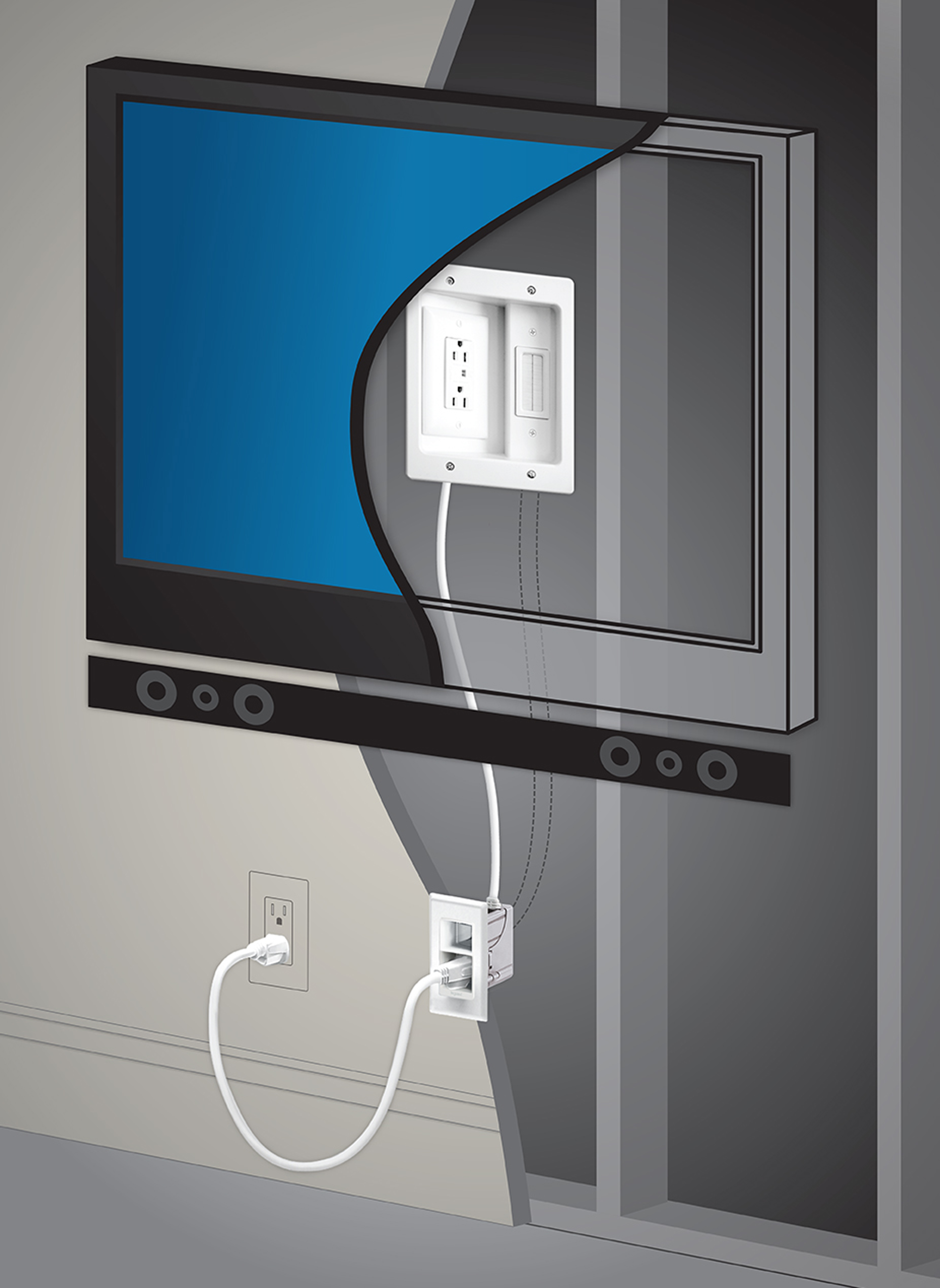 I Am In Love With Everything About The Legrand In-Wall TV Power Kit From Best Buy I Am In Love With Everything About The Legrand In-Wall TV Power Kit From Best Buy