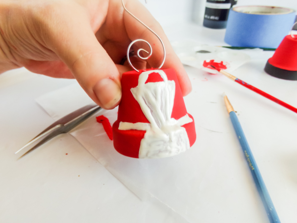 Santa and Mrs. Claus Terra Cotta Bell Ornament Craft