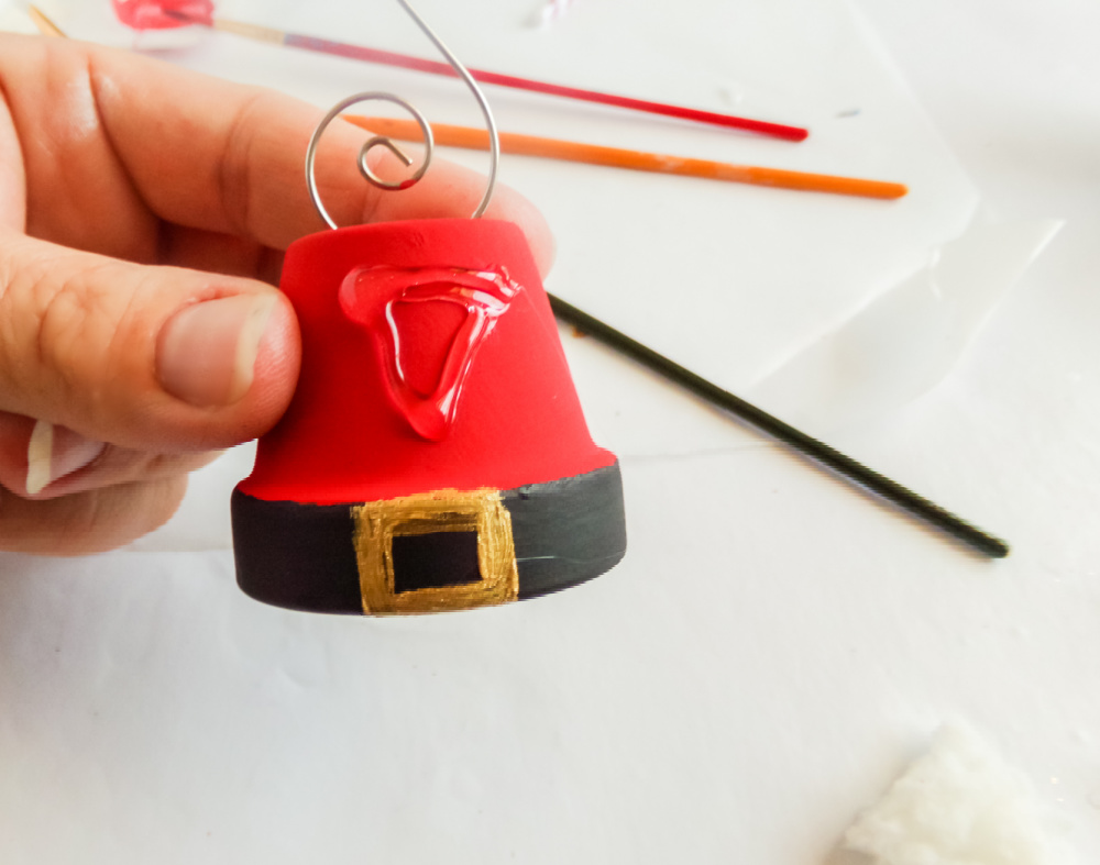 Santa and Mrs. Claus Terra Cotta Bell Ornament Craft