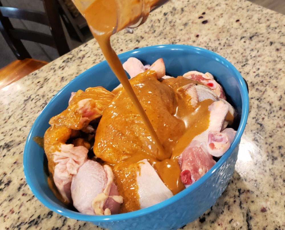 Peruvian chicken with Green sauce (Aji Verdi)