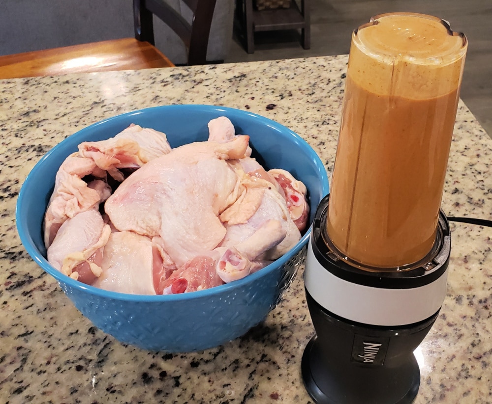 Peruvian chicken with Green sauce (Aji Verdi)
