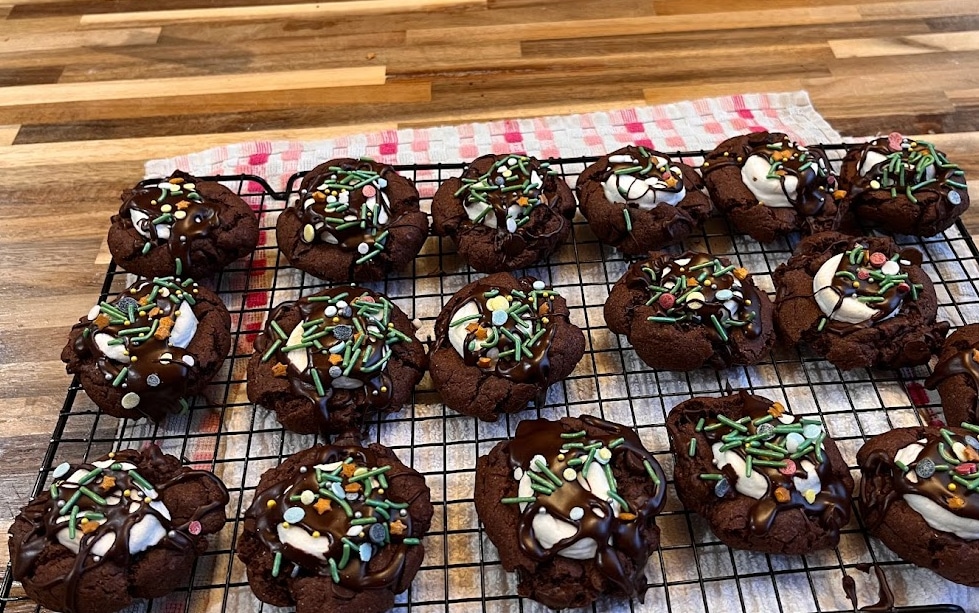 Hot Cocoa Cake Mix Cookies